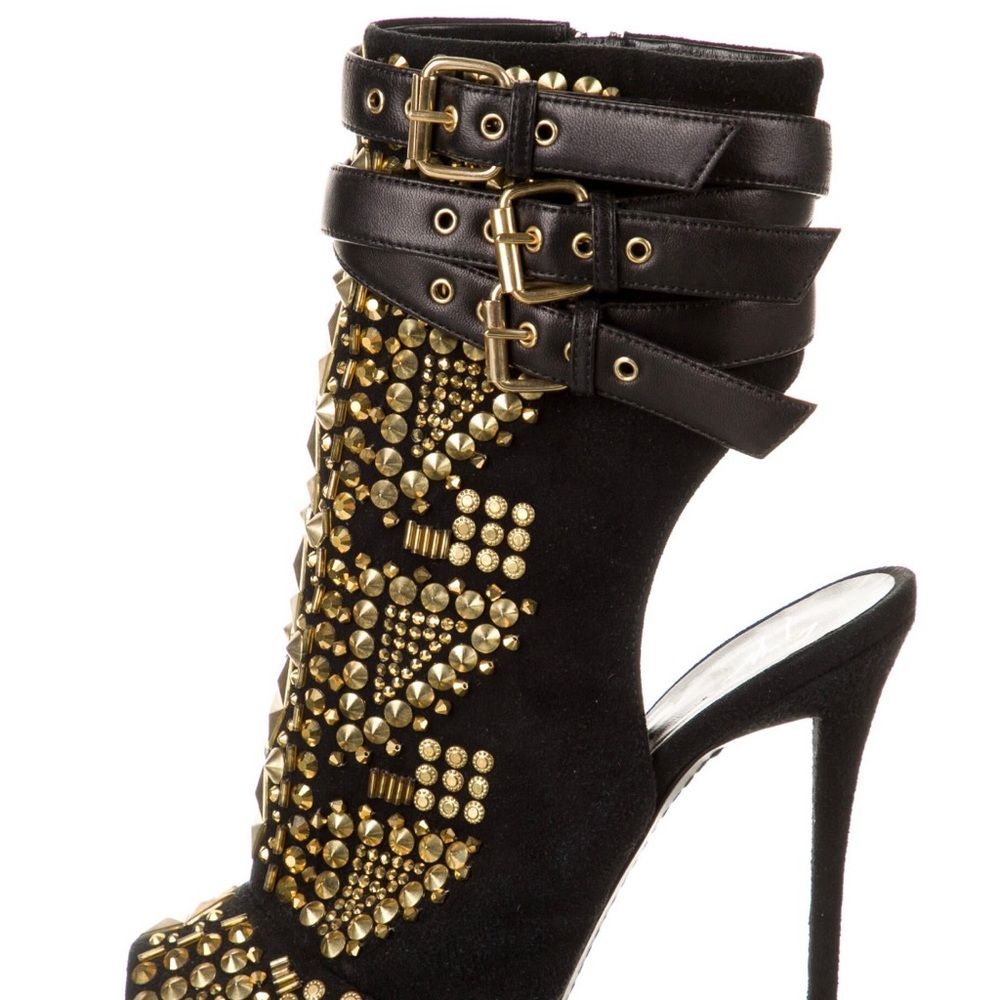 Giuseppe zanotti suede animal moto boots size 9.5 color black foreign size 39.5